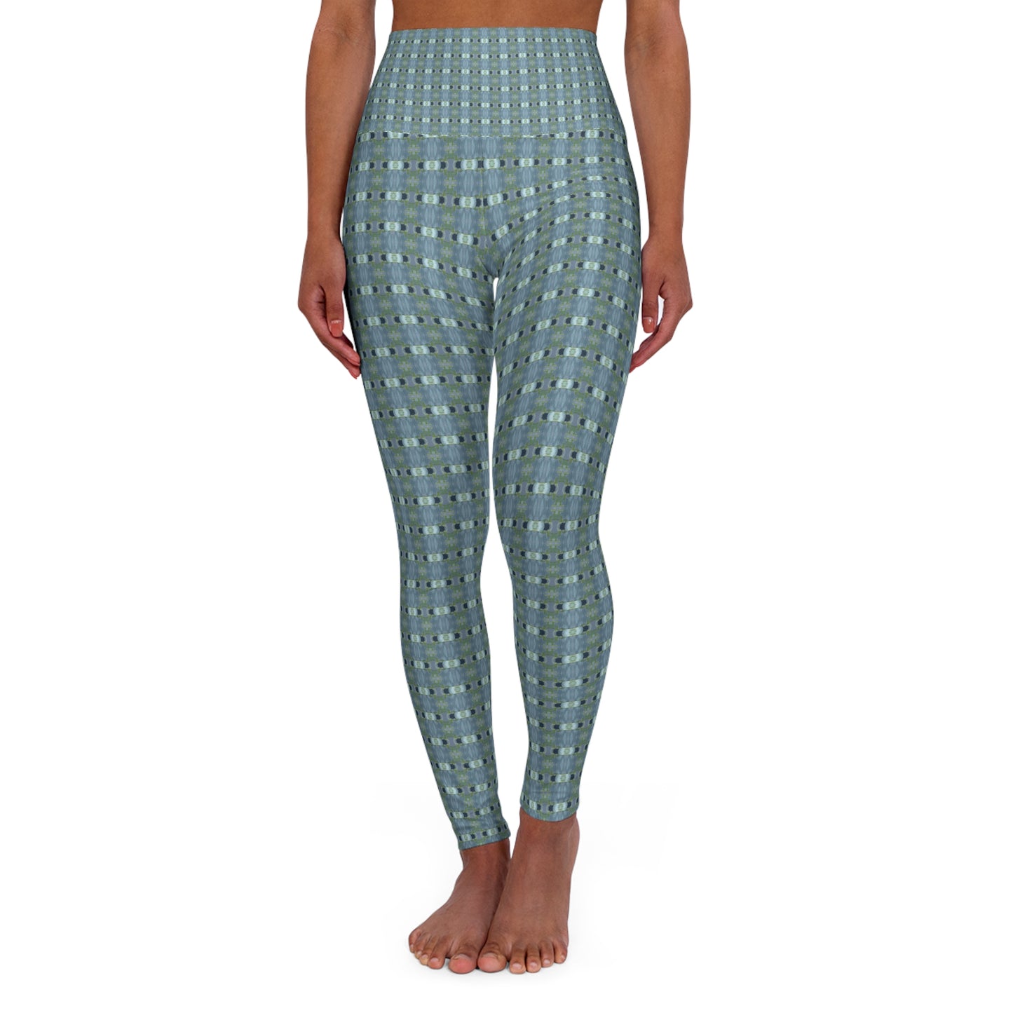 High Waisted Yoga Leggings - Lavender Melody (ABJ/P10)