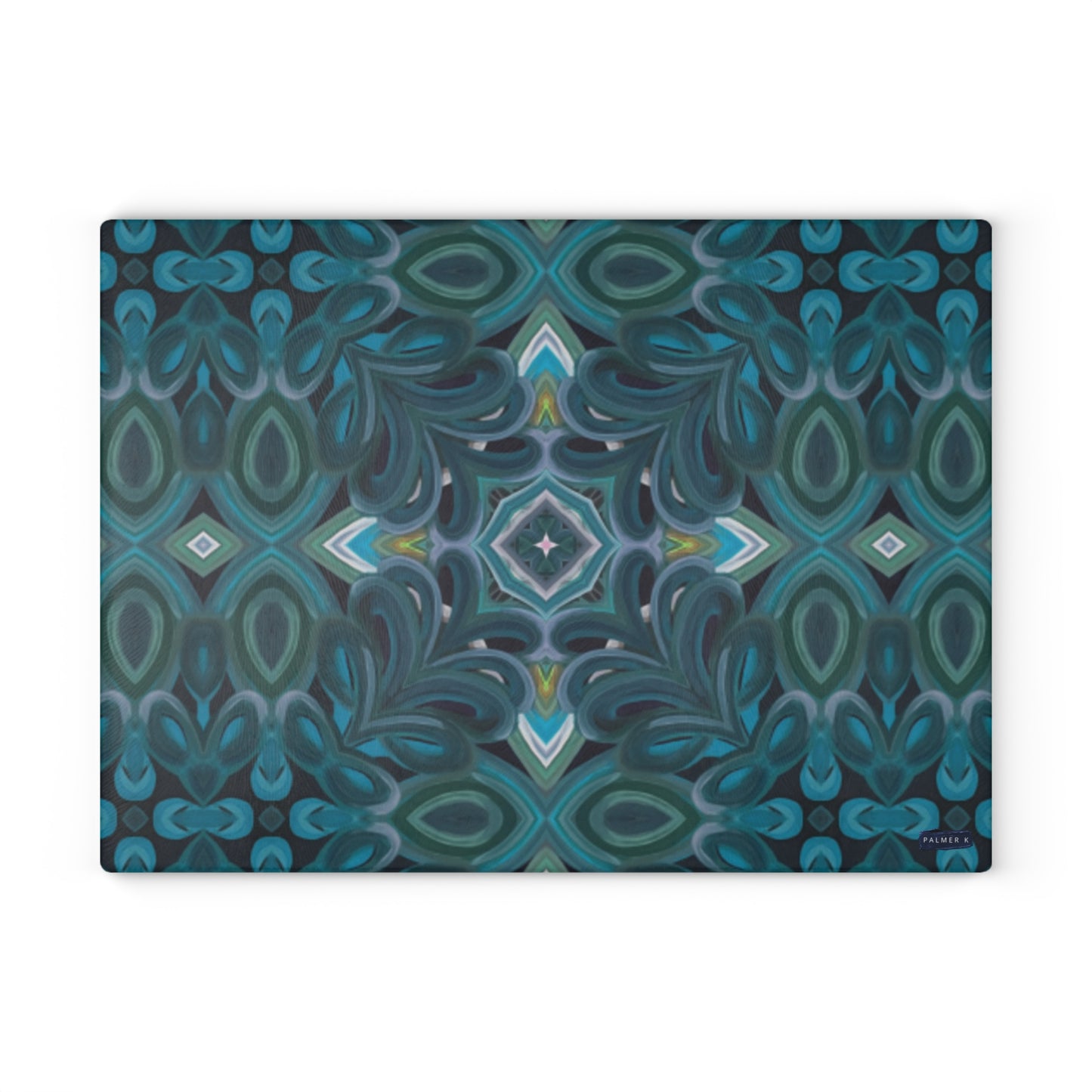 Textured Glass Cutting Board - Compass Plaid (RA/P12A)