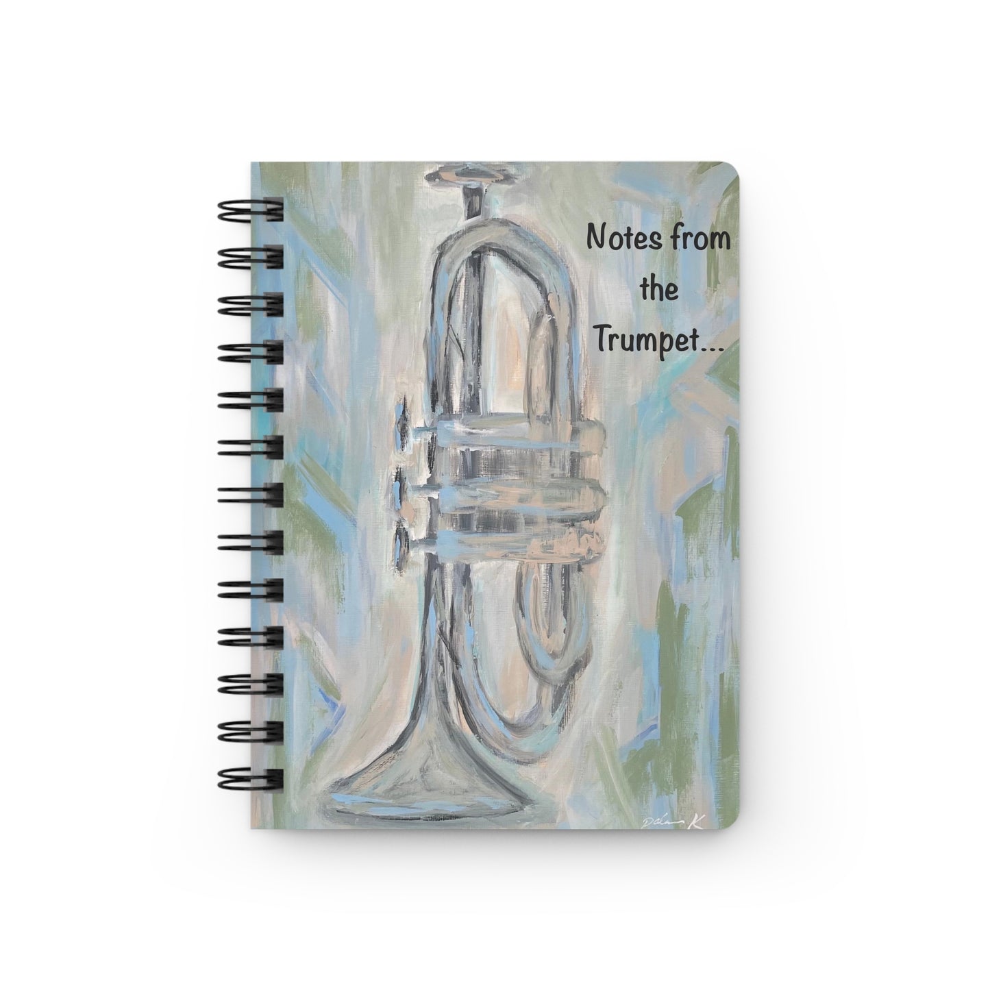Notes from the Trumpet! Write down your dreams in style in our spiral-bound journal featuring "Tin Roof Blues". Our notebooks feature a durable thick gloss laminated protective cover, with pattern repeat created from the original artwork on the inside front and back covers. Made in the USA! Journal comes in 5x7 size with 150 pages of lined paper with preforated eadge for easy tear removal! .: Front, back and inside cover print .: 150 lined pages (75 sheets) .: Glossy laminated cover