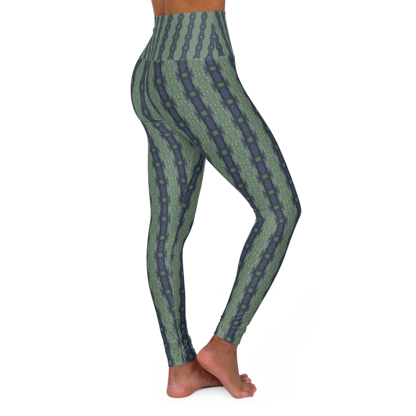 High Waisted Yoga Leggings - Hooks on the Bridge (AFM/P6)