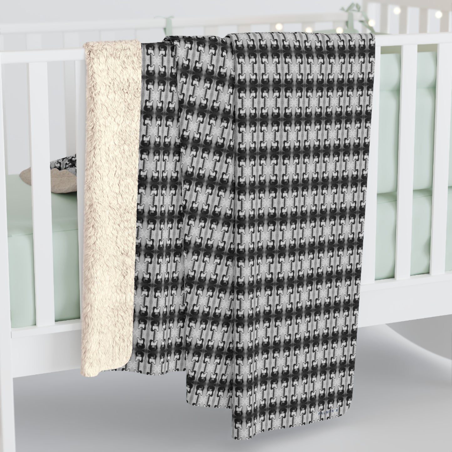 Sherpa Throw Blanket - Black and White telecaster guitars (SF2-OMB/BW)