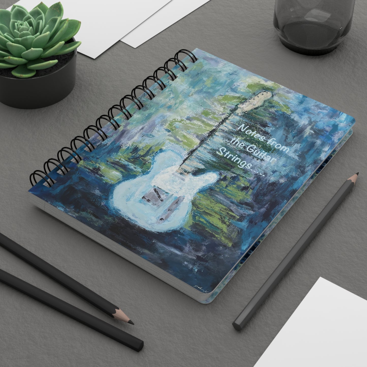Spiral Bound Notebook: Notes from the Guitar Strings - Telecaster Guitar