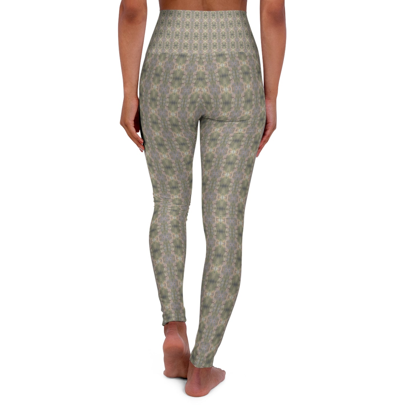 High Waisted Yoga Leggings - Harnessed pattern (TRAIL/P9)