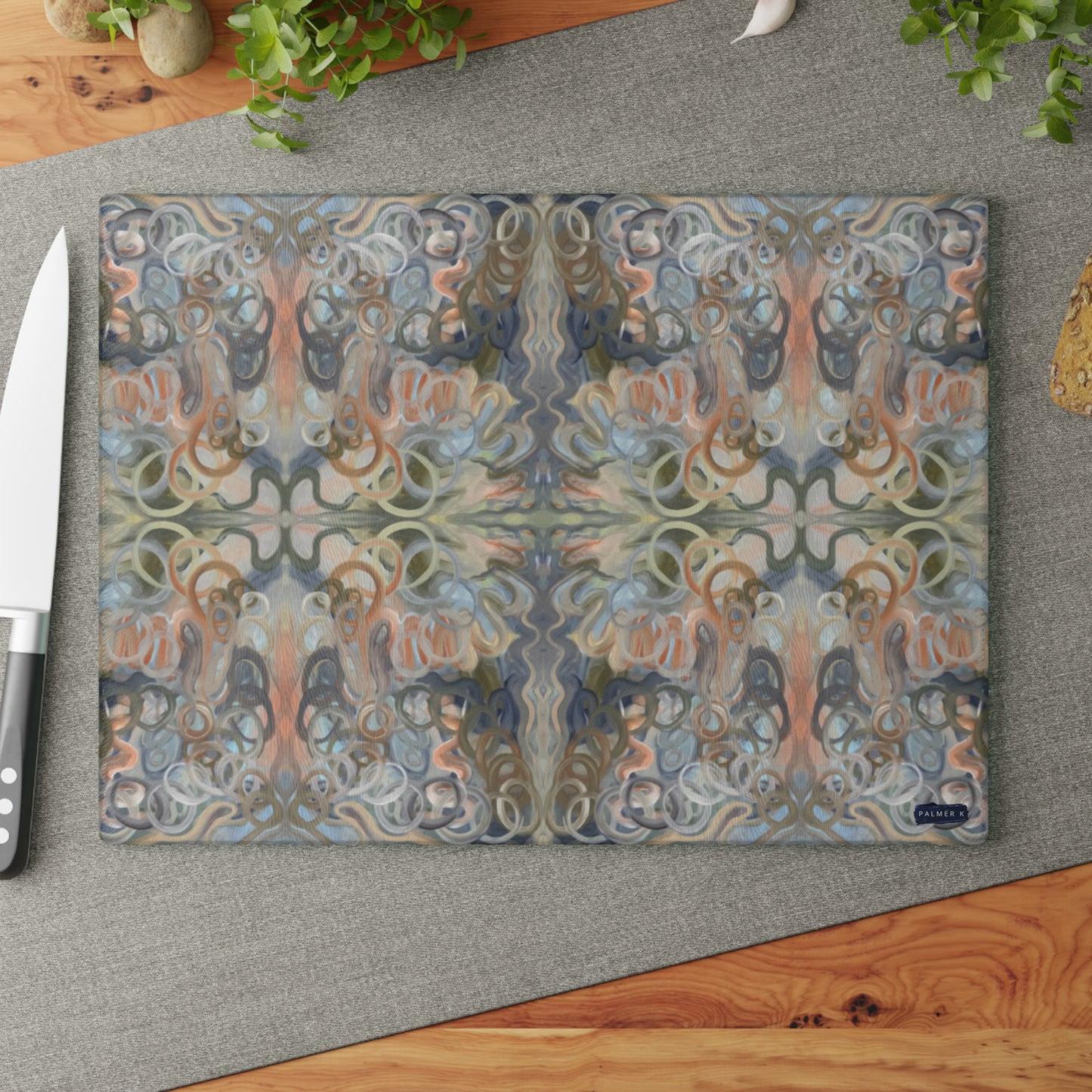 Textured Glass Cutting Board - Rooted Harmony (RC/P1)