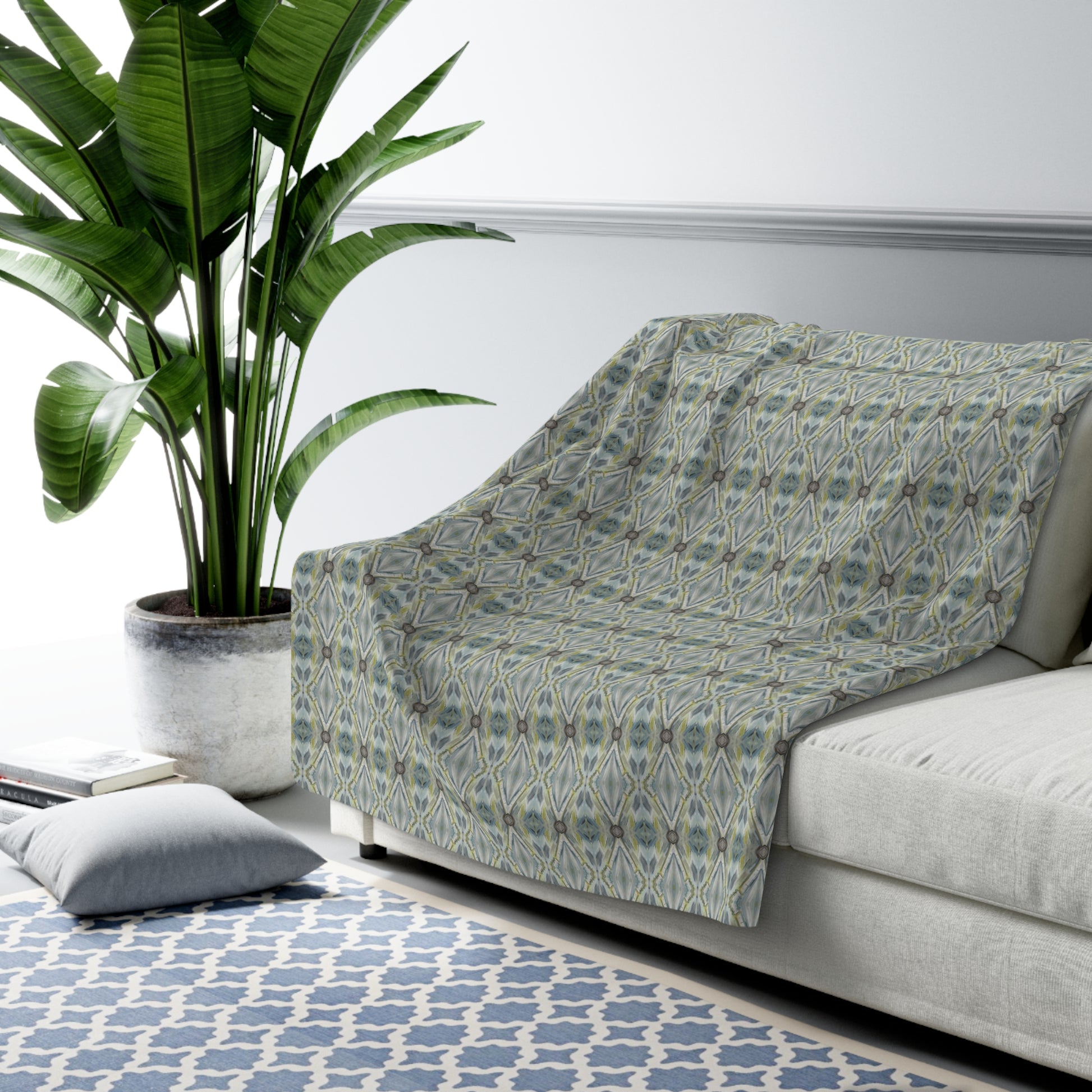 Unbelievably fluffy and warm - this high quality cozy fleece blanket is impossible to leave behind. The perfect size for snuggling on the couch, by the fireplace or at outdoor events.
.: Made with 100% polyester that's 1/8'' (3mm) thick for extra warmth and a feel that is supremely soft to the touch. 
.: All fleeces come with a one-sided print and a velvety, plush backside for extra coziness. 
.: Available in 2 sizes - 50 x 60 throw size and 60 x 80 twin bed size