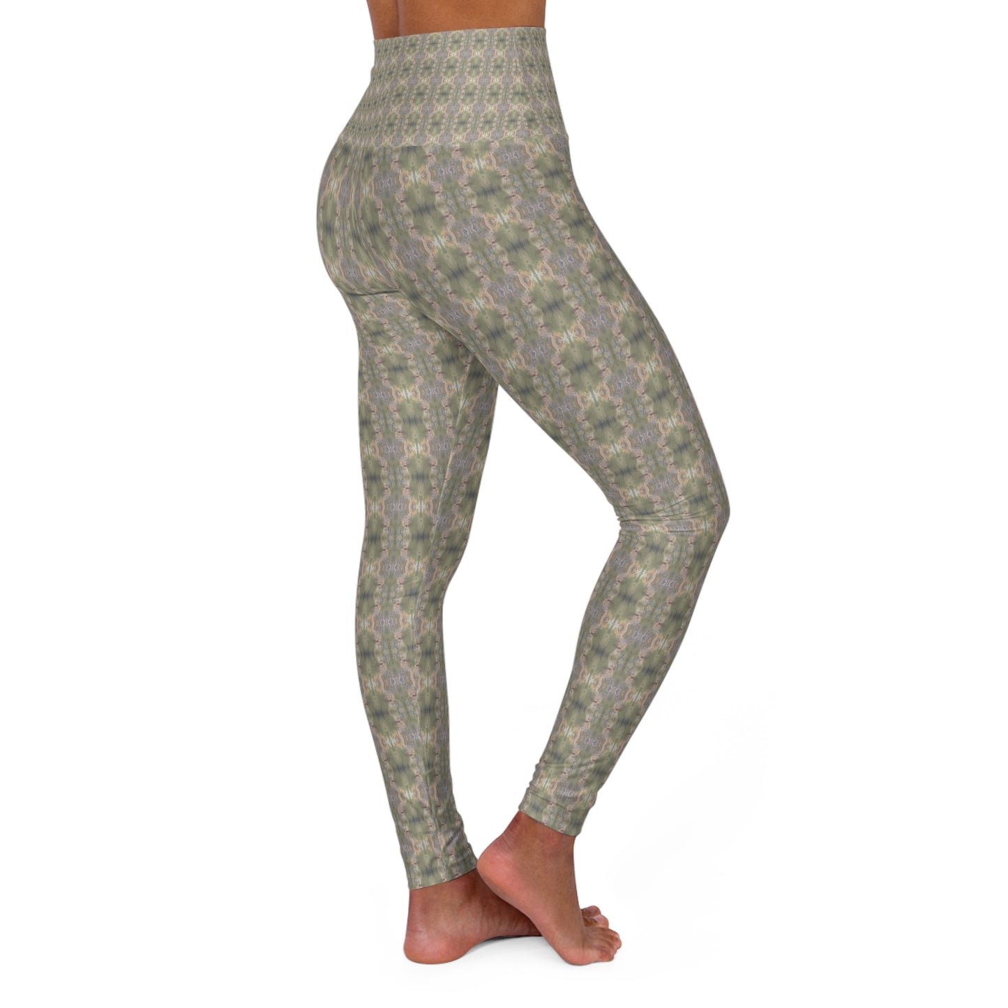 High Waisted Yoga Leggings - Harnessed pattern (TRAIL/P9)