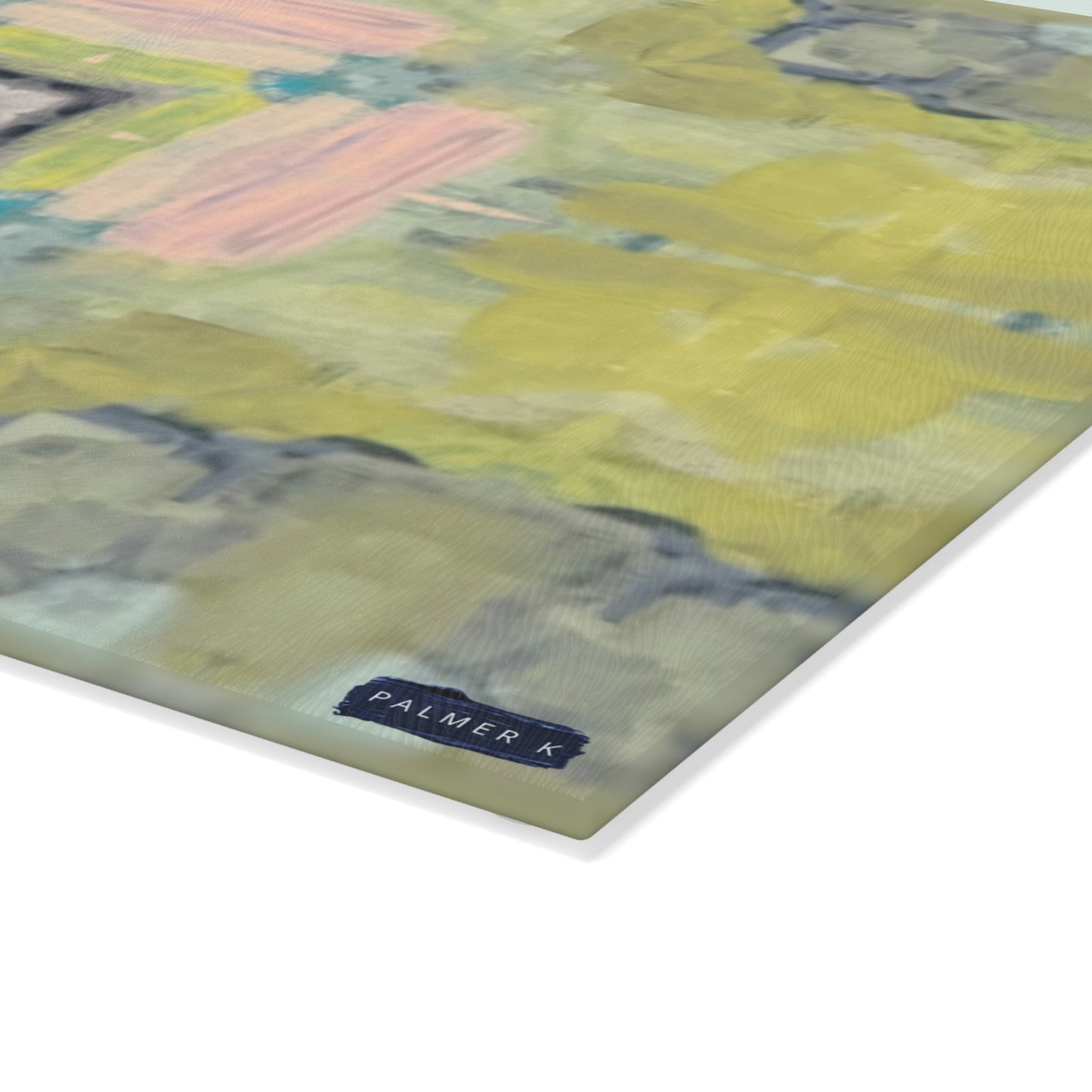 Textured Glass Cutting Board - Golden Bloom (LS/P2)
