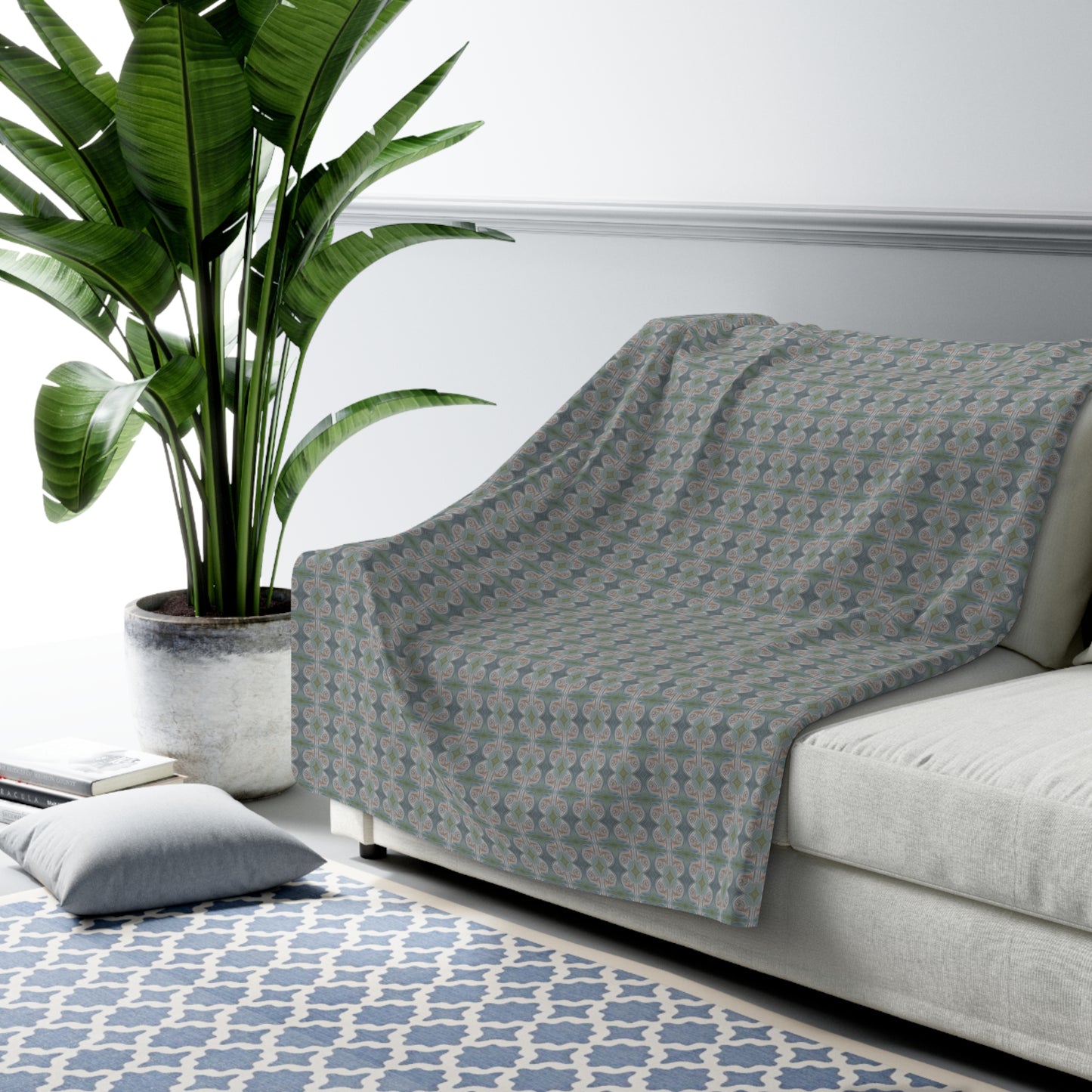 Sherpa Throw Blanket - French Horns (SF-FH)