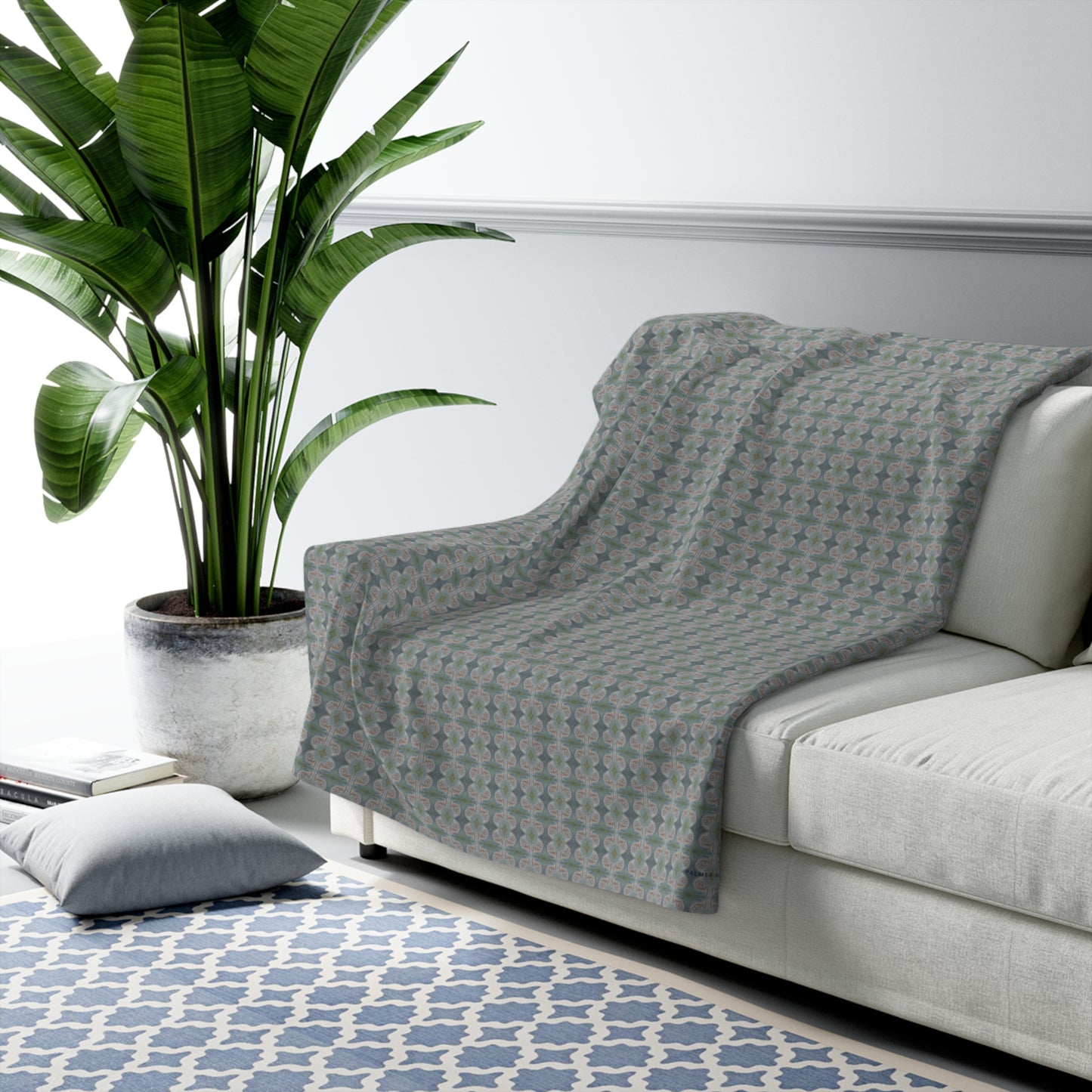 Sherpa Throw Blanket - French Horns (SF-FH)