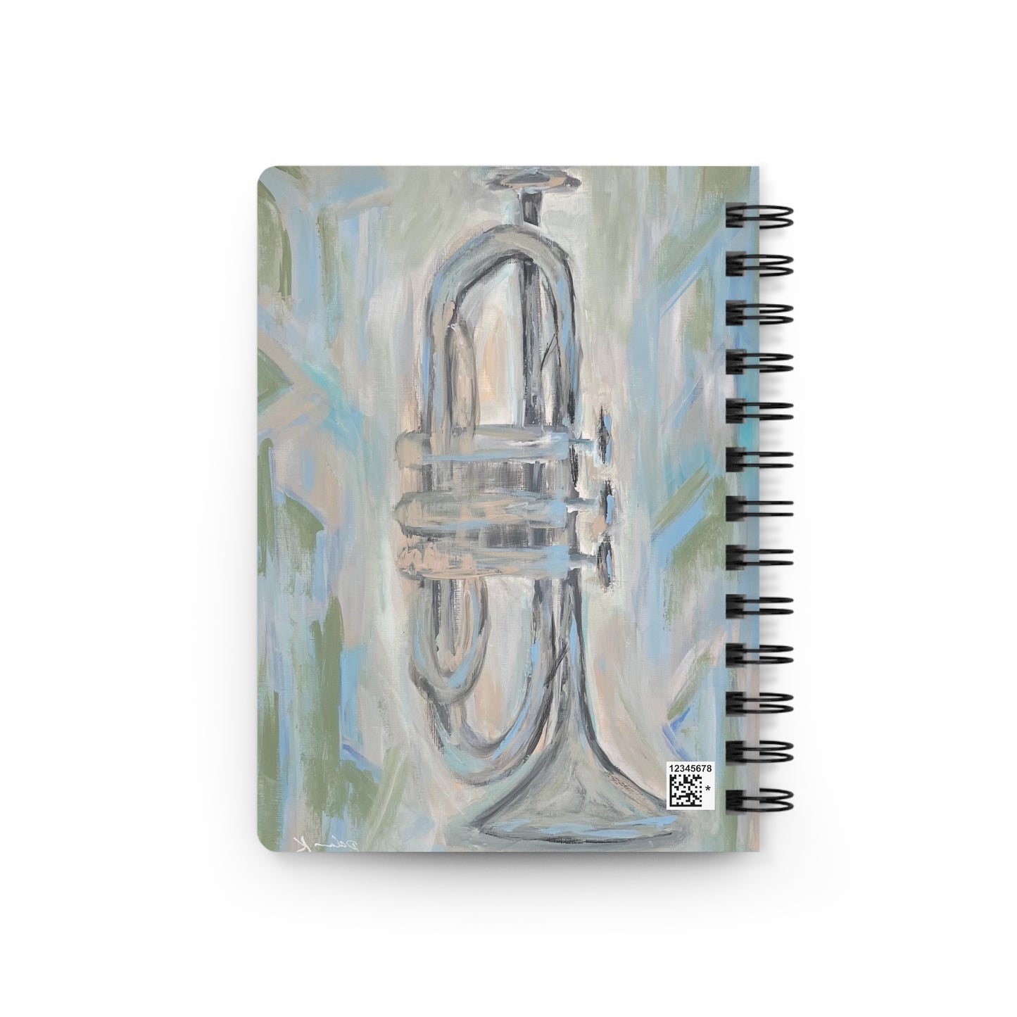 Notes from the Trumpet! Write down your dreams in style in our spiral-bound journal featuring "Tin Roof Blues". Our notebooks feature a durable thick gloss laminated protective cover, with pattern repeat created from the original artwork on the inside front and back covers. Made in the USA! Journal comes in 5x7 size with 150 pages of lined paper with preforated eadge for easy tear removal! .: Front, back and inside cover print .: 150 lined pages (75 sheets) .: Glossy laminated cover