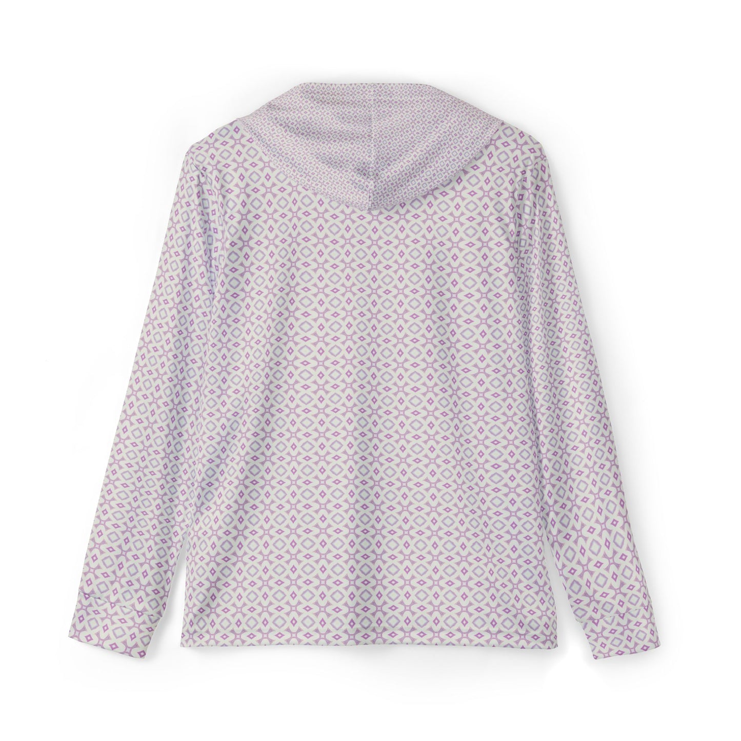 Unisex Rashguard / Sports Warmup Hoodie with UPF +50 - Pink and White X's and O's (OH/P11)