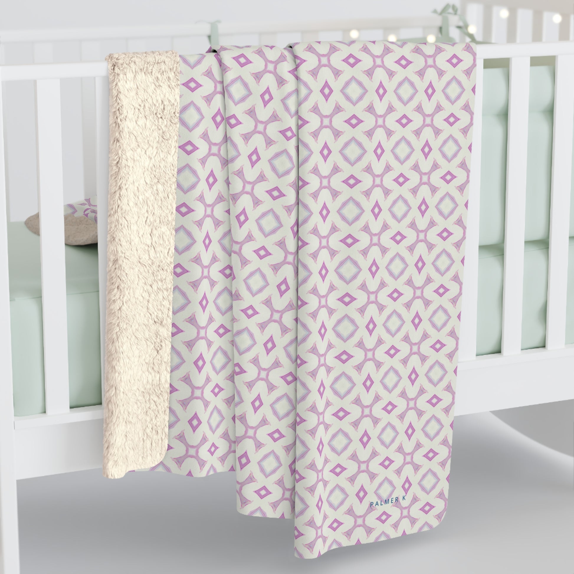 Unbelievably fluffy and warm - our high quality cozy fleece blanket in pink and white is impossible to leave behind. The perfect size for snuggling on the couch, by the fireplace or at outdoor events.
.: Made with 100% polyester that's 1/8'' (3mm) thick for extra warmth and a feel that is supremely soft to the touch. 
.: All fleeces come with a one-sided print and a velvety, plush backside for extra coziness. 
.: Available in 2 sizes - 50 x 60 throw size and 60 x 80 twin bed size