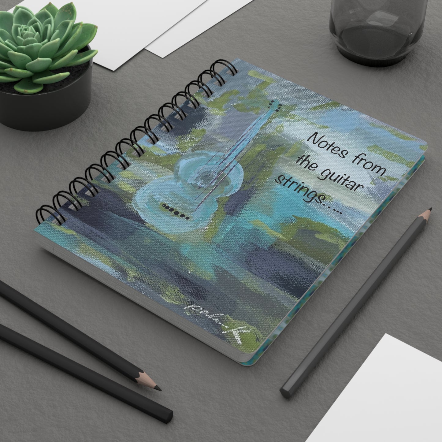Spiral Bound Notebook: Notes from the Guitar Strings - Acoustic Guitar