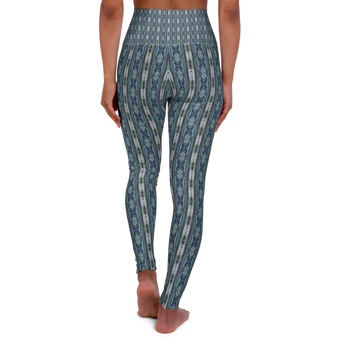 High Waisted Yoga Leggings - Baritone Blues (CAP/P2)