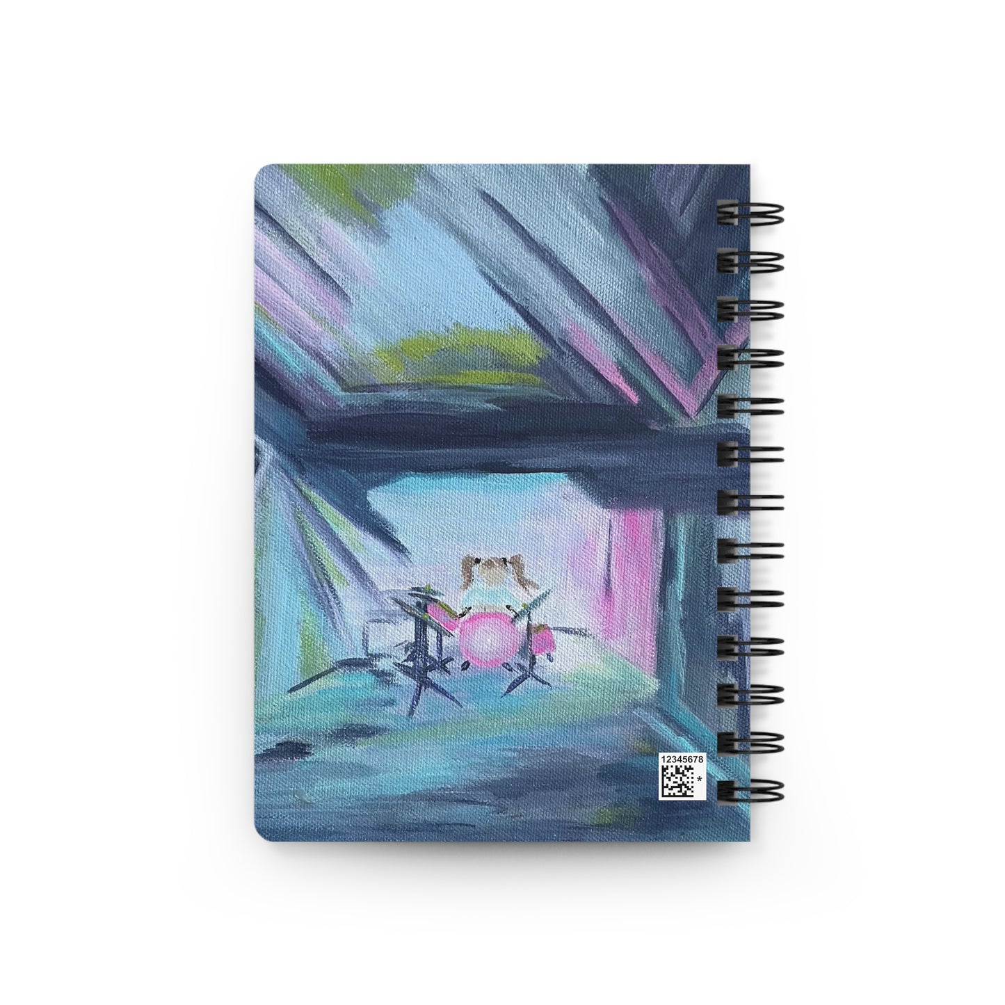 Spiral Bound Notebook: Notes from the Rhythm - Drummer at her kit