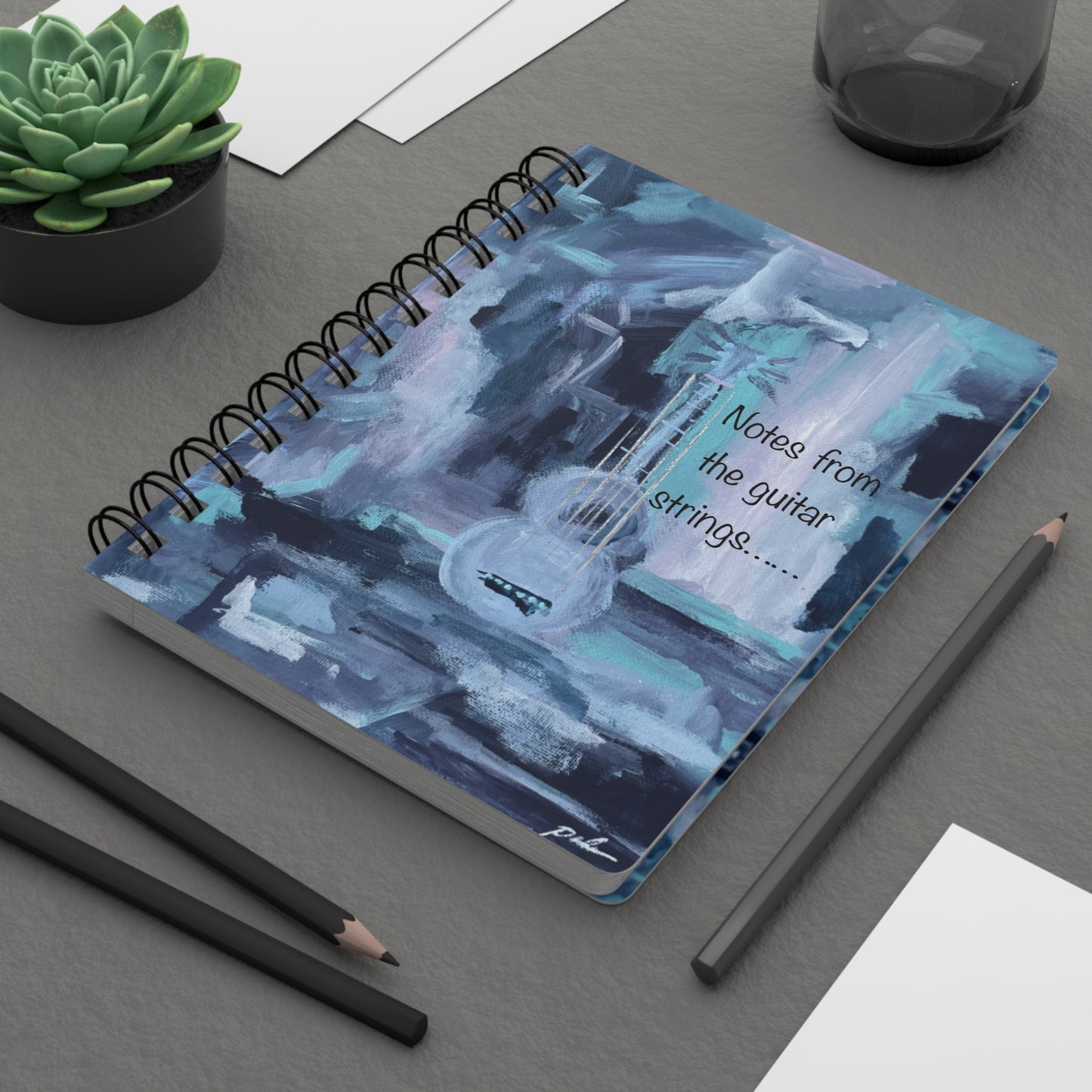 Spiral Bound Notebook: Notes from the Guitar Strings - Acoustic Guitar