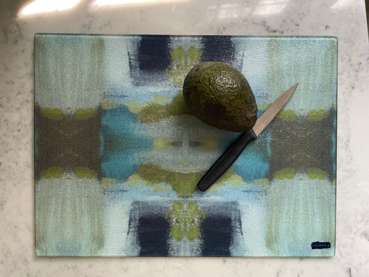 Textured Glass Cutting Board - Dragonfly Wings (ABJ/P9)