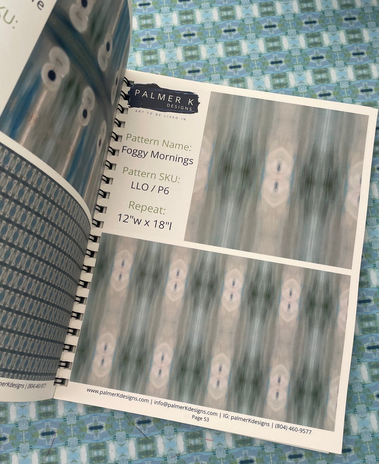 PALMER K Designs Fabric & Wallpaper Lookbook - 200+ Pattern Collection (Spiral Bound Hardcopy)
