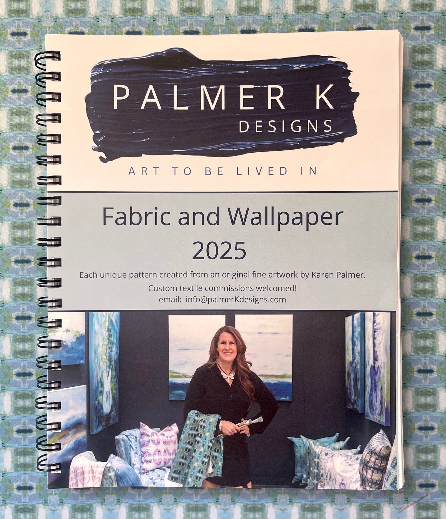 PALMER K Designs Fabric & Wallpaper Lookbook - 200+ Pattern Collection (Spiral Bound Hardcopy)