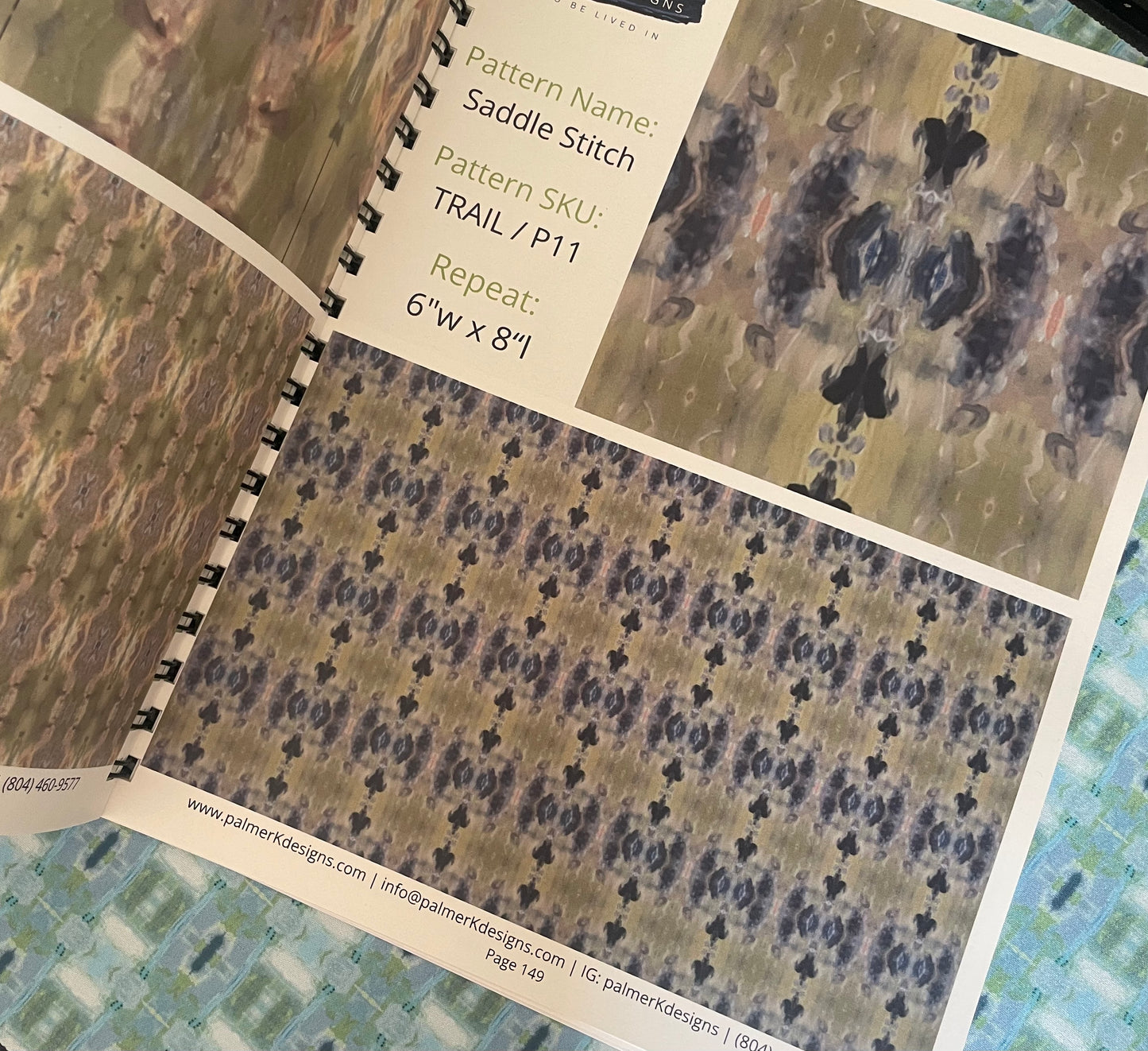 PALMER K Designs Fabric & Wallpaper Lookbook - 200+ Pattern Collection (Spiral Bound Hardcopy)