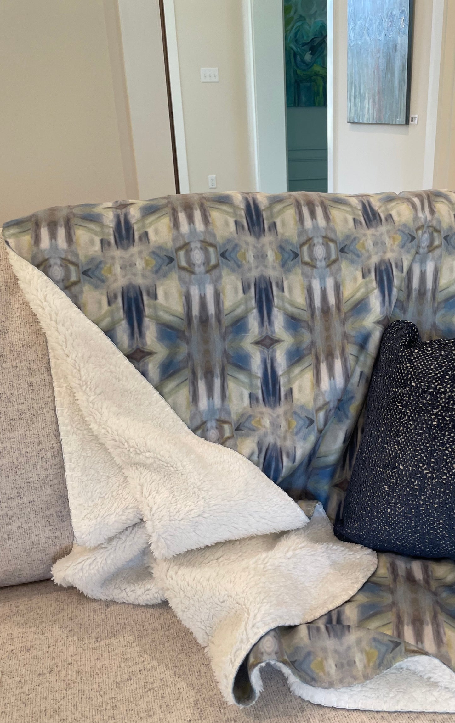 Sherpa Throw Blanket - Plaid Reprise (BMW/P7)