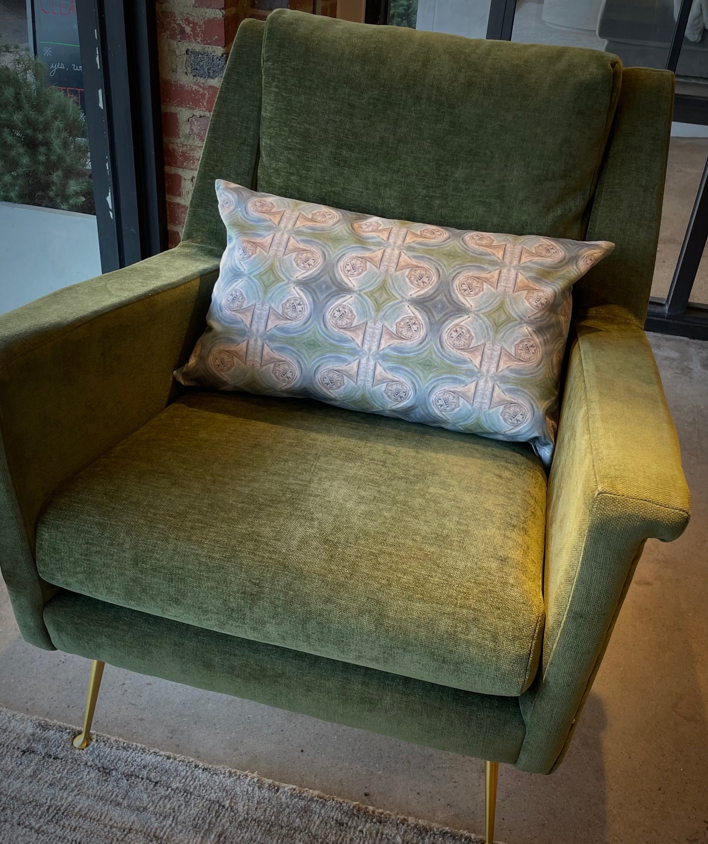 Velvet Lumbar Pillow - French Horns (FH/P1)