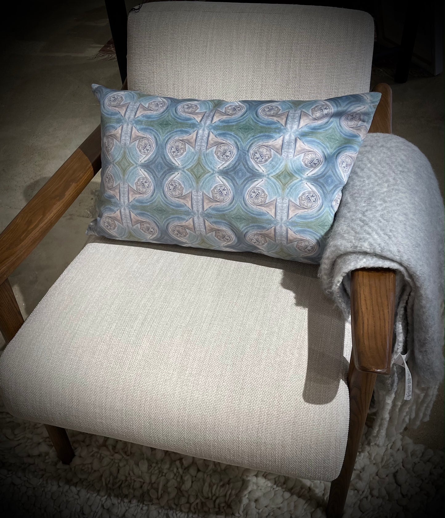 Velvet Lumbar Pillow - French Horns (FH/P1)