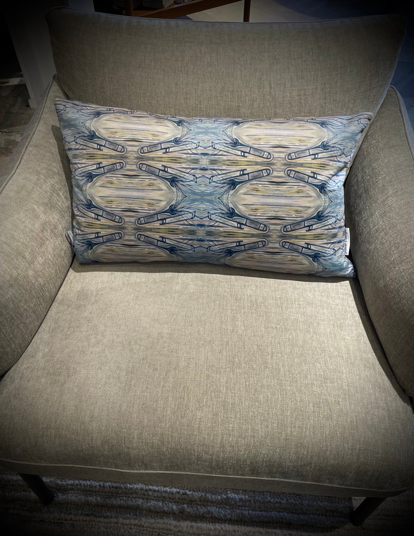 Velvet Lumbar Pillow - Trombones (TJ/P1)