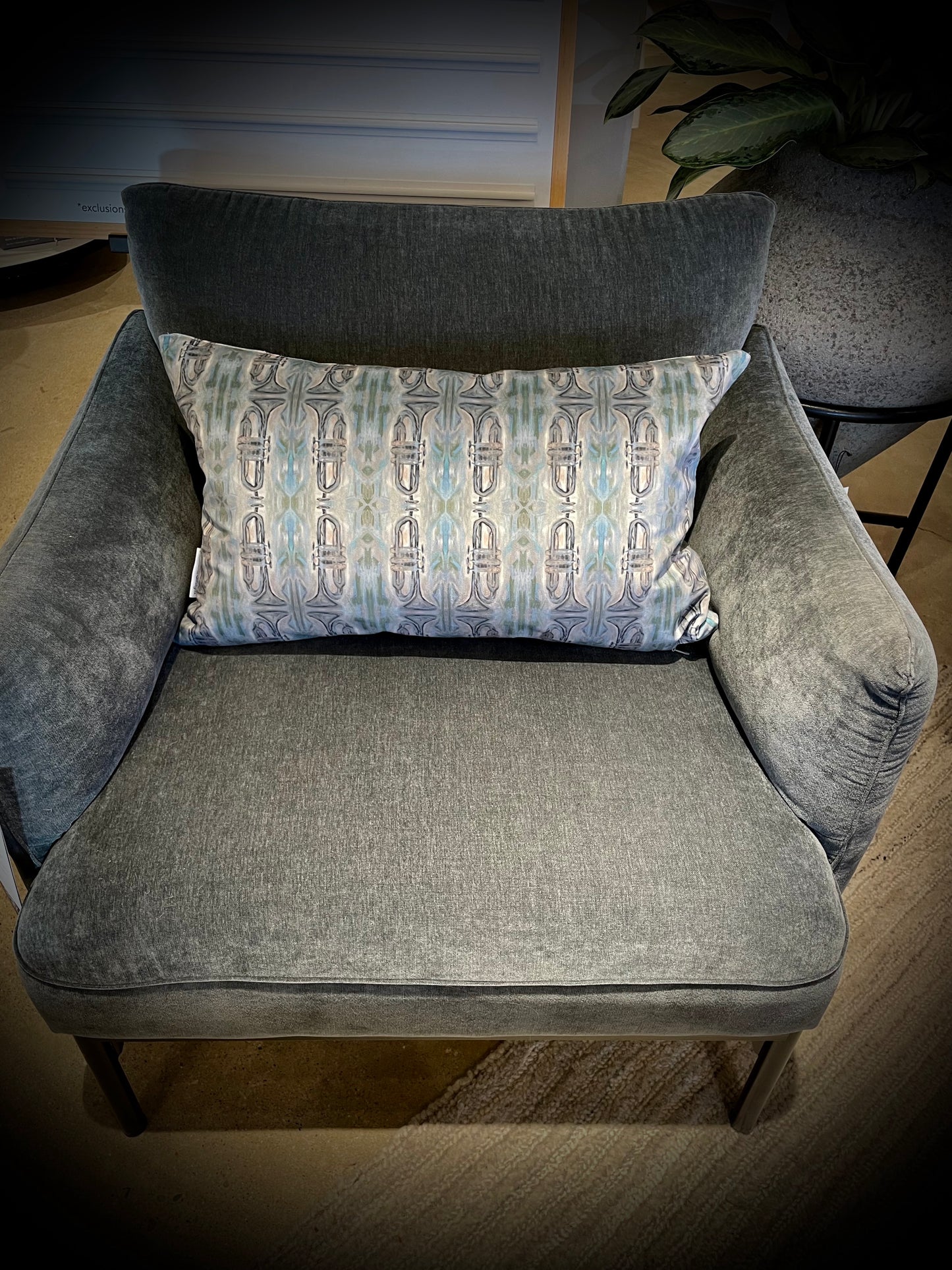 Velvet Lumbar Pillow - Trumpets (TRB/P1)