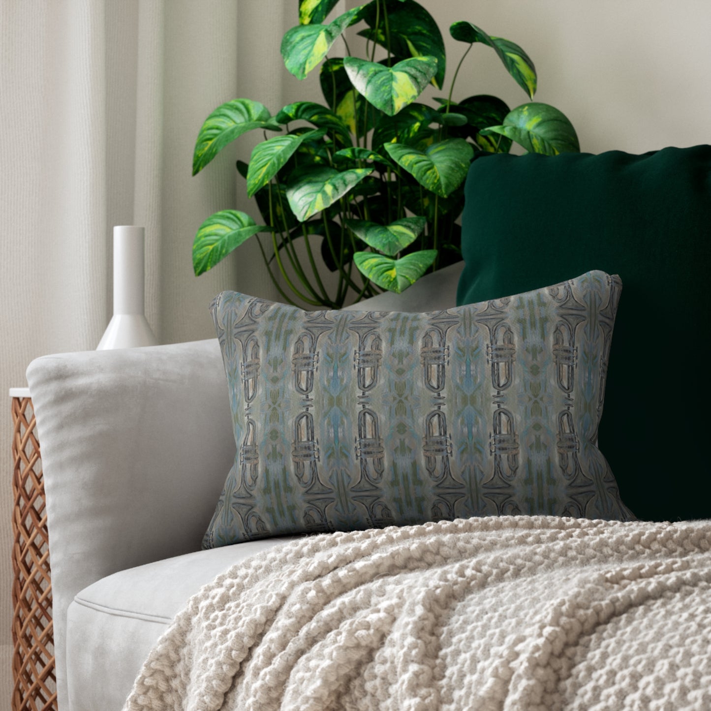 Velvet Lumbar Pillow - Trumpets (TRB/P1)