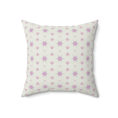 Square Pillow - Pink and White Geometric (OH/P14)