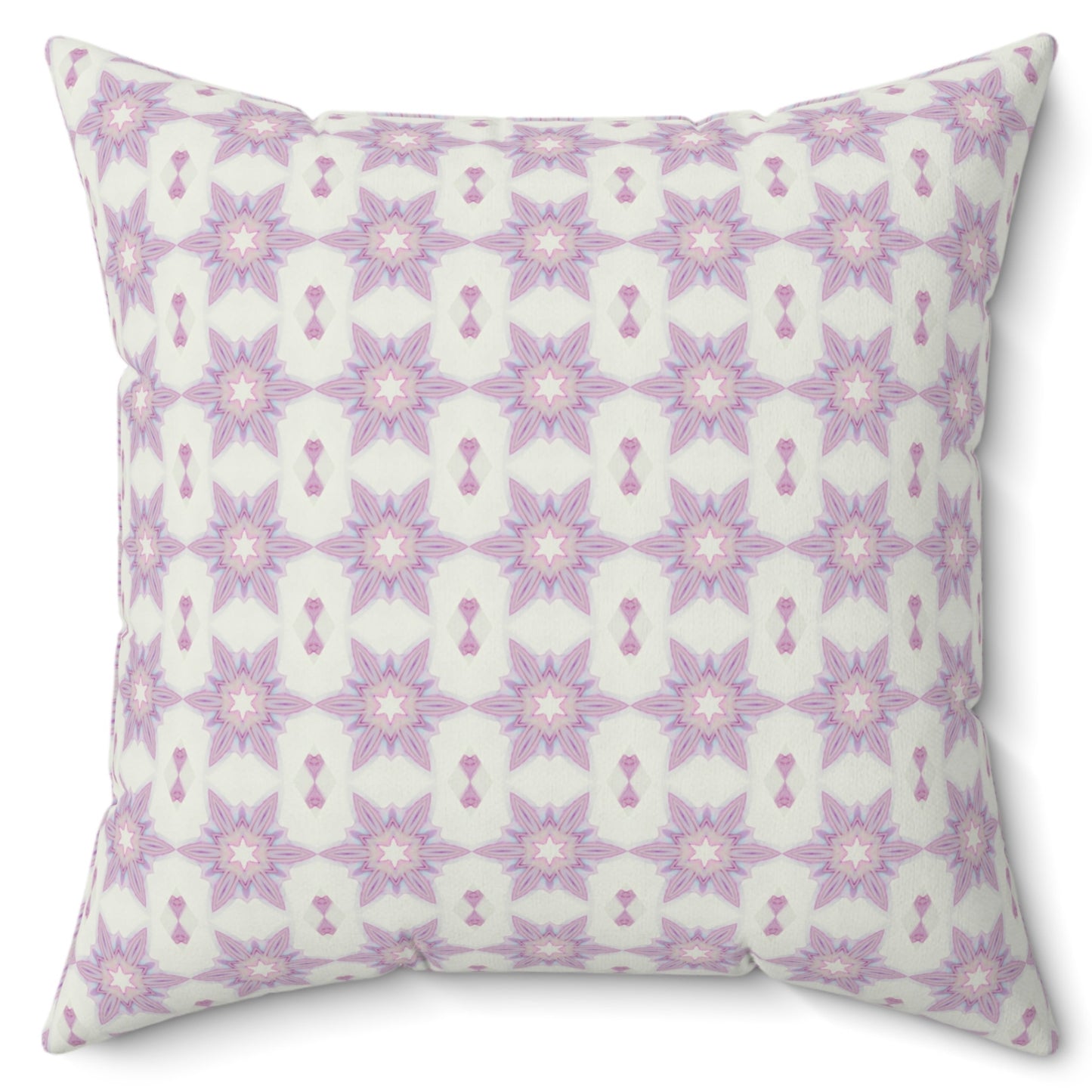 Square Pillow -  Pink Snowflakes (OH/P12)