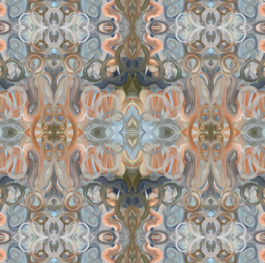 Fabric - Terra Cotta Interlace  (RC/P2)