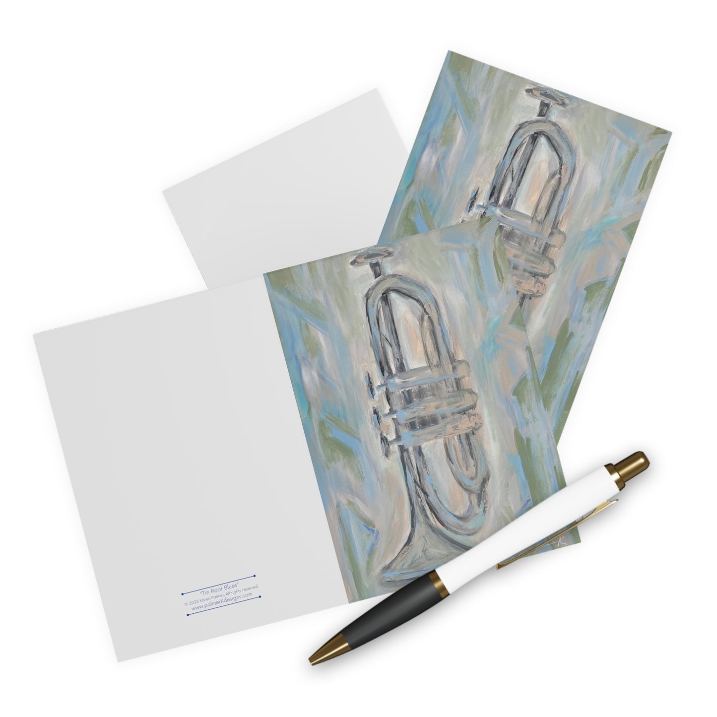 Note Cards (5 Pack) - "Tin Roof Blues"