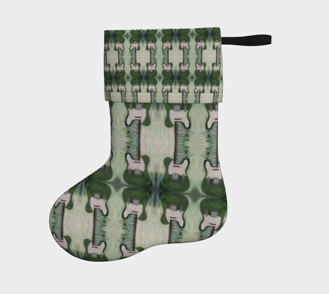 Holiday Christmas Stocking - Green Telecaster Guitars (HS-GR/P3)
