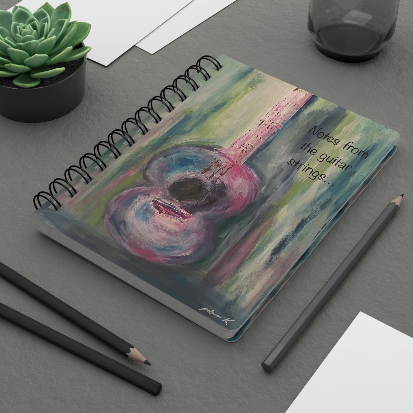 Spiral Bound Notebook: Notes from the Guitar Strings - Acoustic Guitar