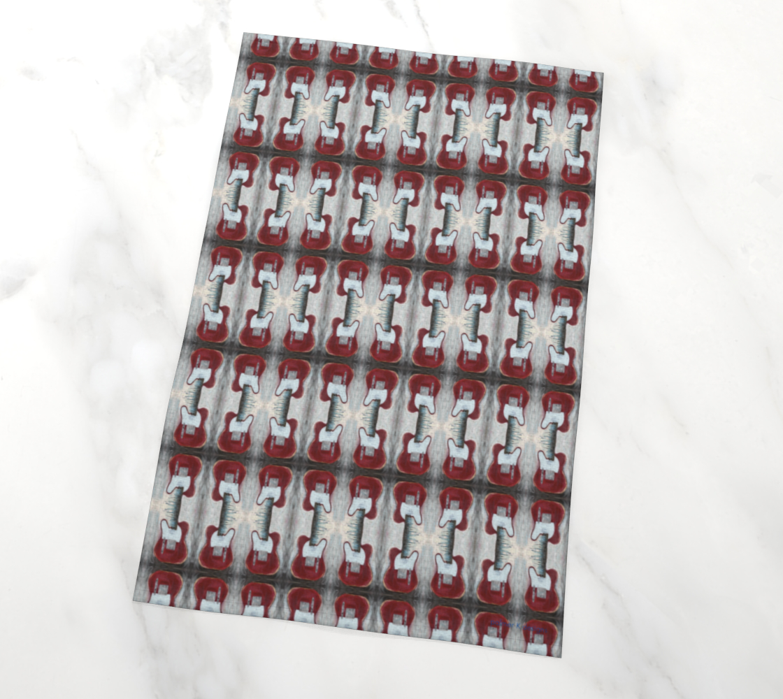Tea Towel - Red Telecaster Guitars (OMB/P1)