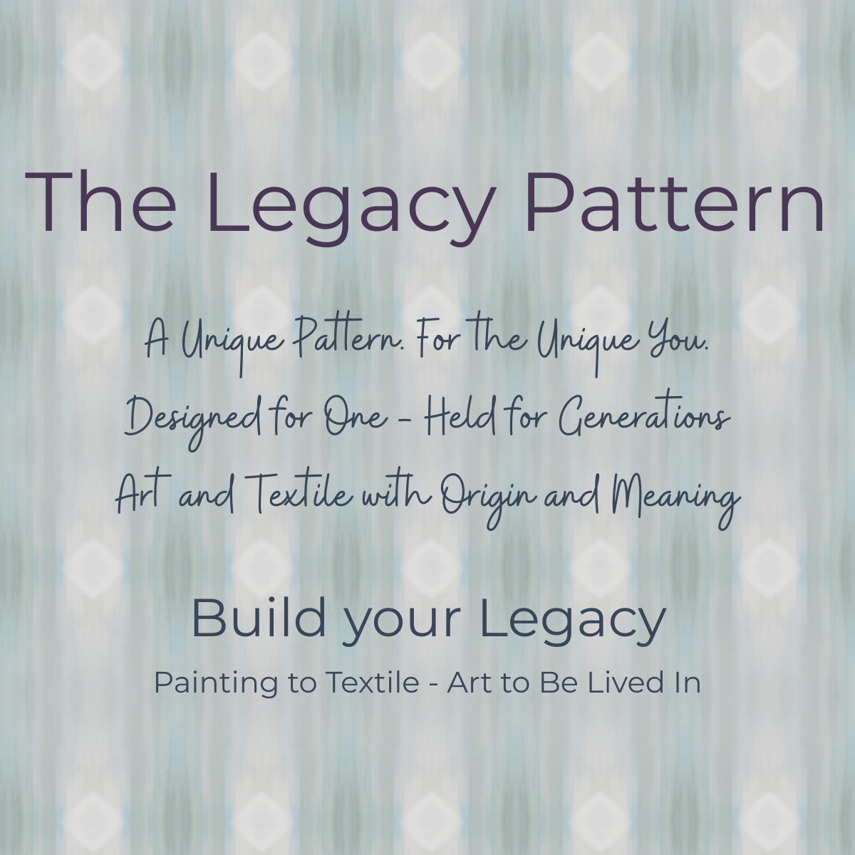 The Legacy Pattern - Limited Commissions now Open