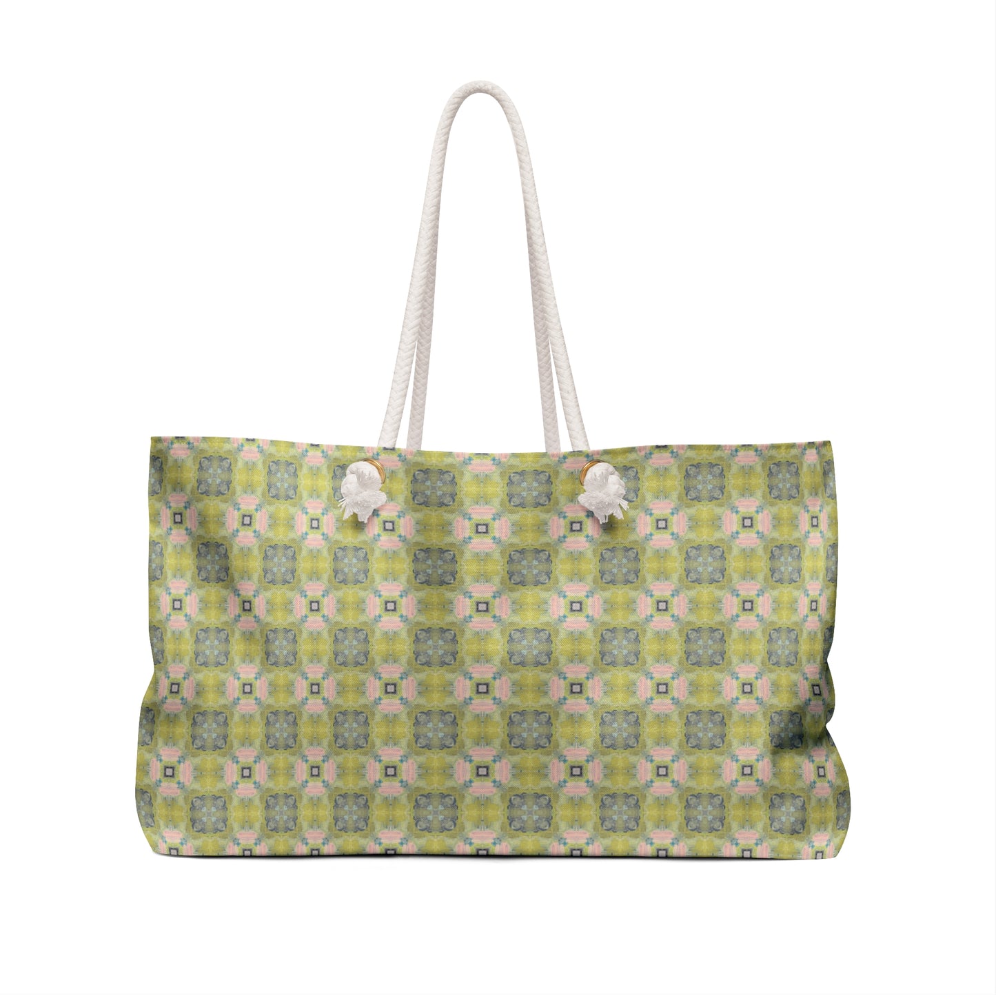 Weekend Tote Bag - Golden Bloom geometric pattern (LS/P2)