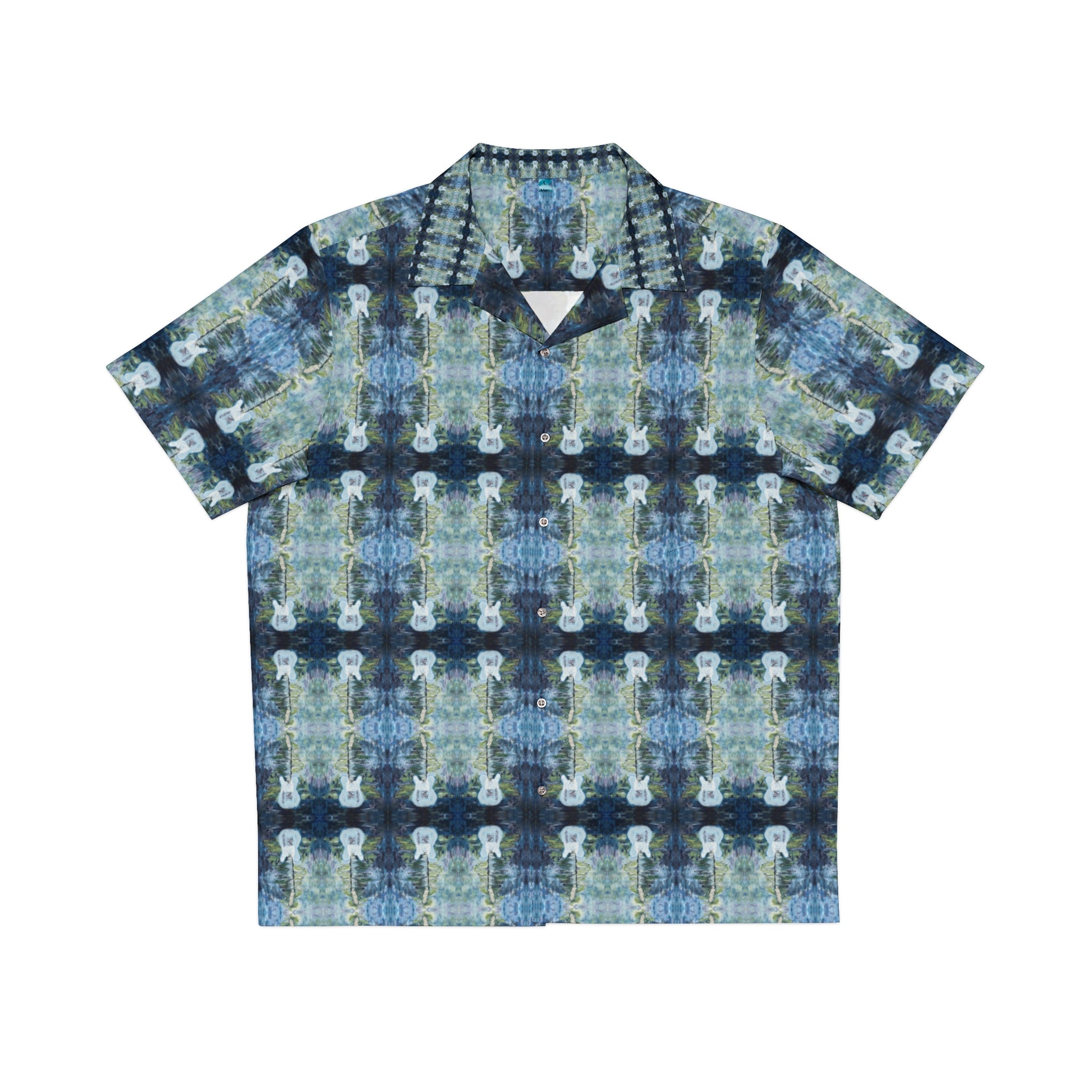 Men's Hawaiian Shirt - Sonic Blue Telecasters (NBH/P1)