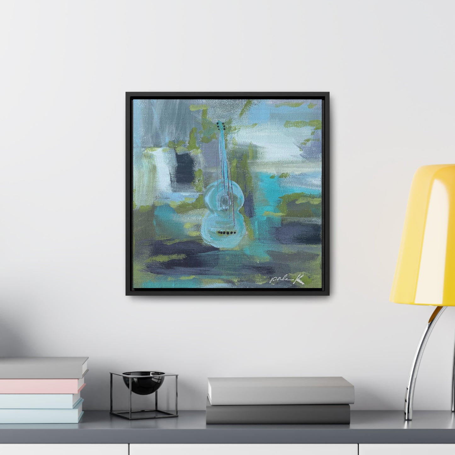 Gallery Canvas Wrap PRINT with solid wood float frame - "Angel in Blue Jeans" - (FCP-ABJ)