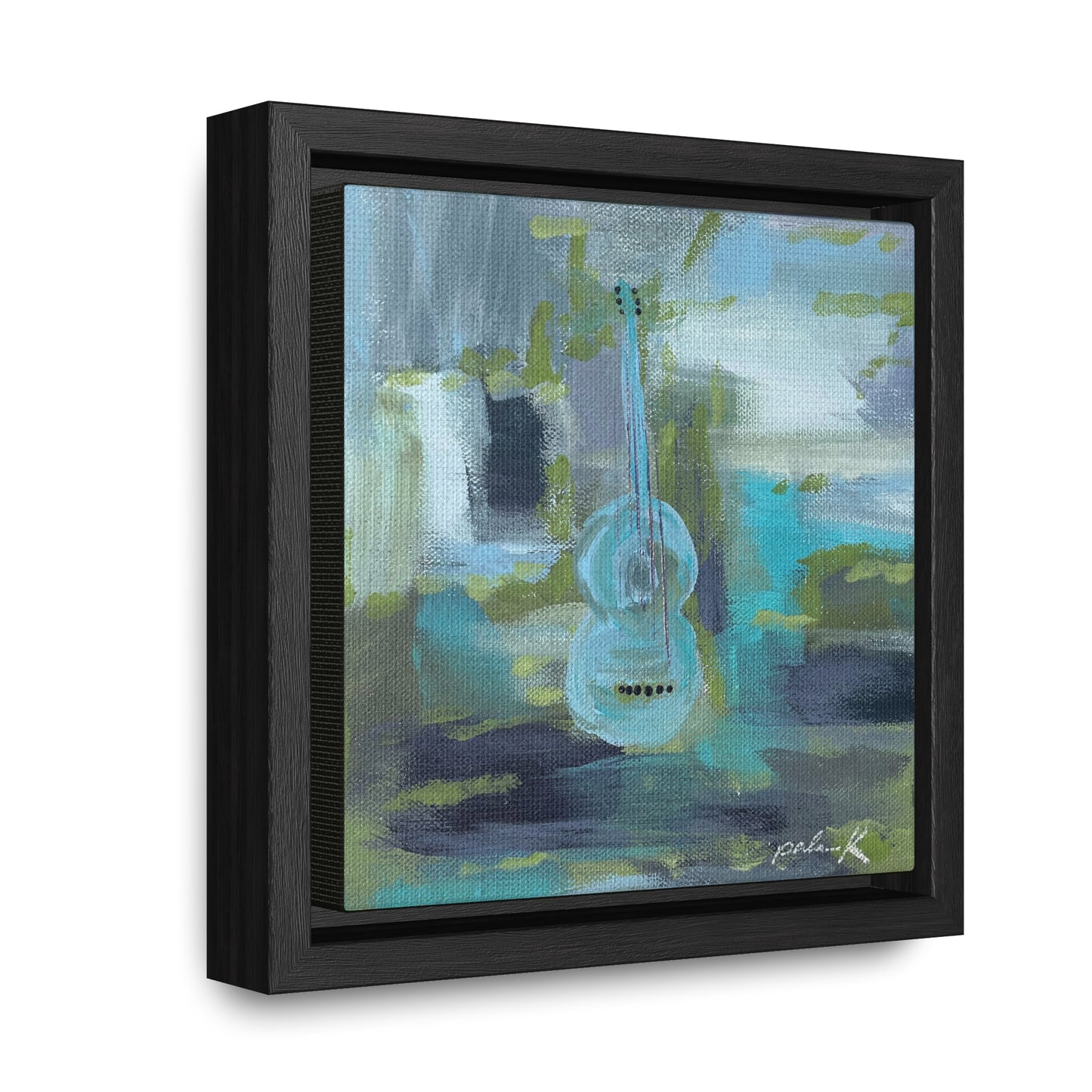 Gallery Canvas Wrap PRINT with solid wood float frame - "Angel in Blue Jeans" - (FCP-ABJ)