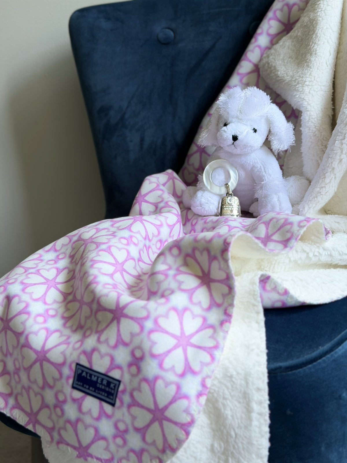 Infant / Toddler Sherpa Throw Blanket - Love Petals (OH/P8)