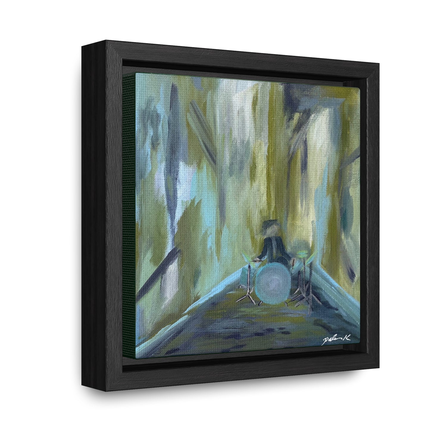 Gallery Canvas Wrap PRINT in solid wood float frame - Drummer - "Time Out" (FCP-TO)