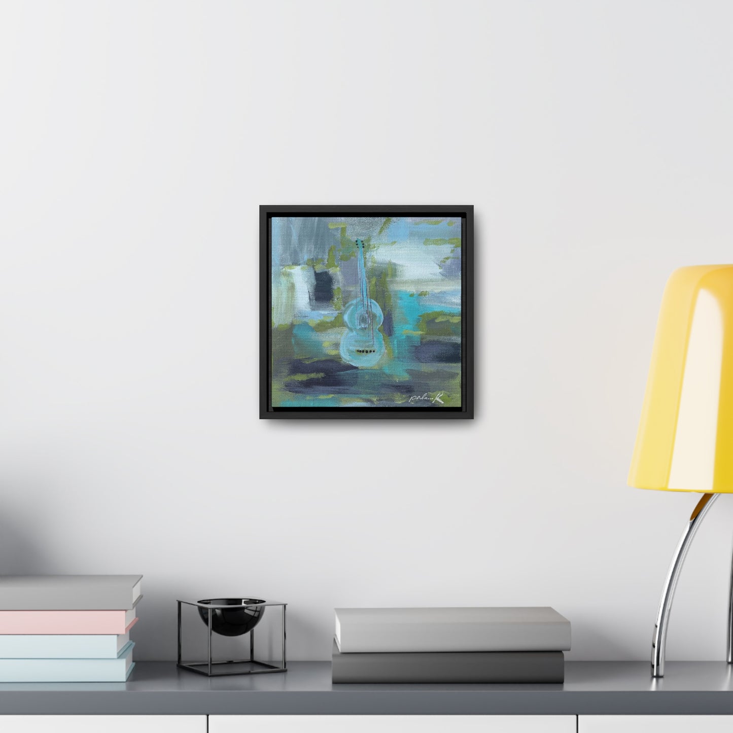 Gallery Canvas Wrap PRINT with solid wood float frame - "Angel in Blue Jeans" - (FCP-ABJ)