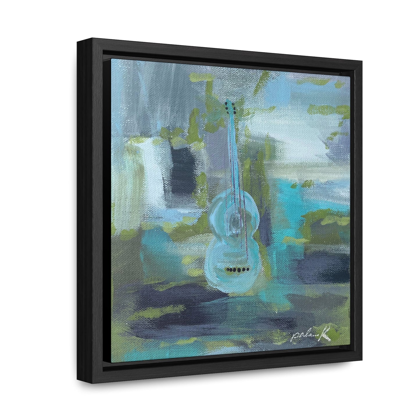 Gallery Canvas Wrap PRINT with solid wood float frame - "Angel in Blue Jeans" - (FCP-ABJ)