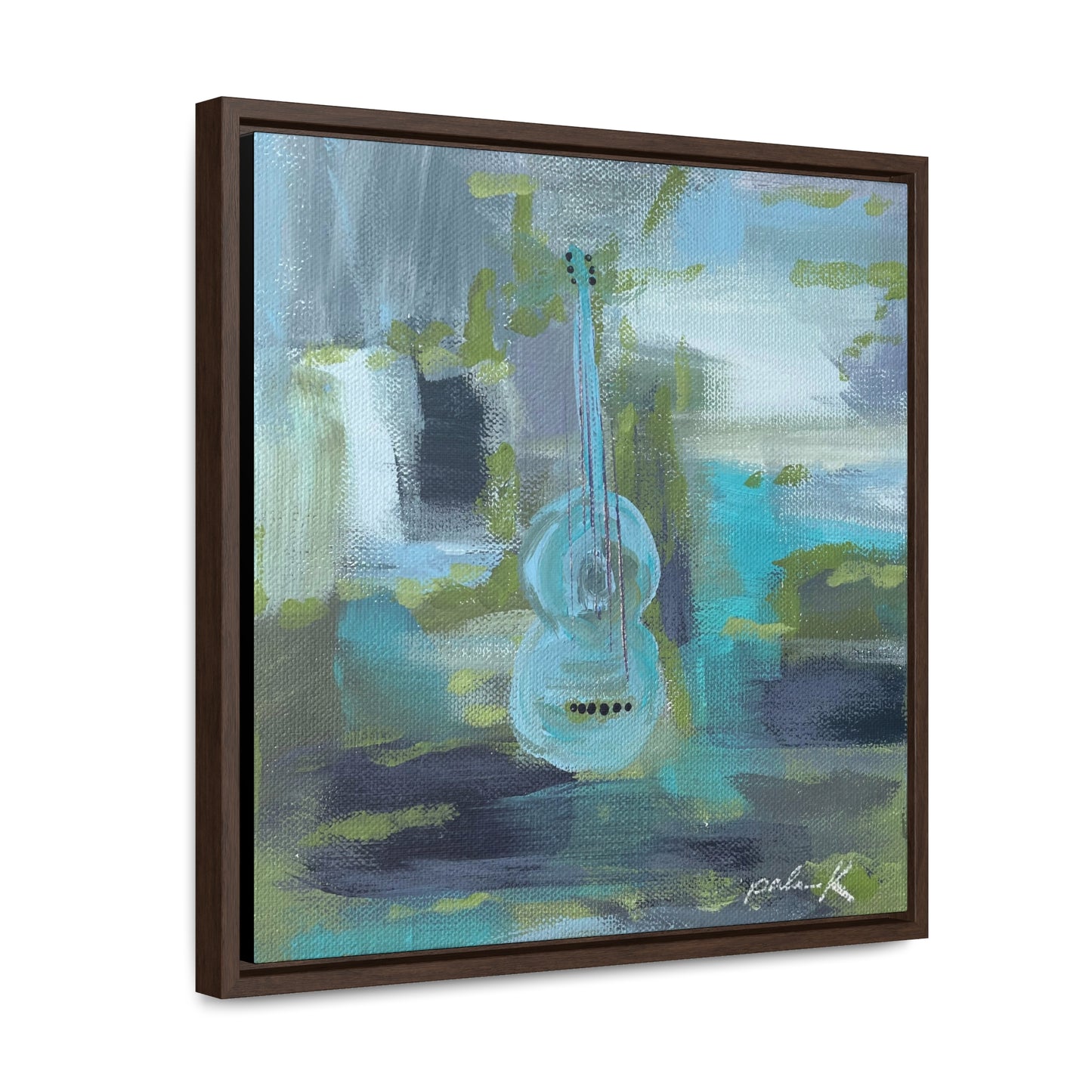 Gallery Canvas Wrap PRINT with solid wood float frame - "Angel in Blue Jeans" - (FCP-ABJ)