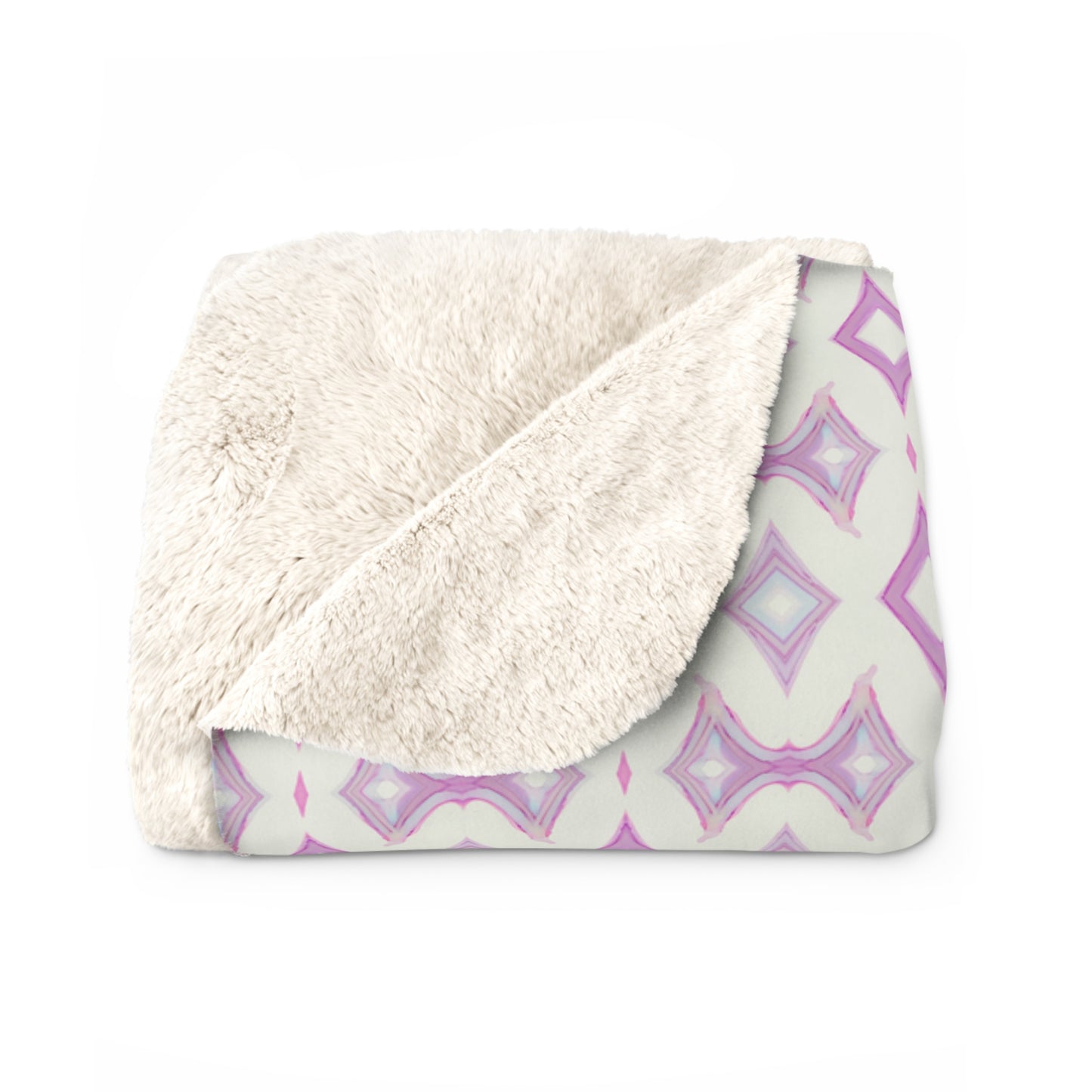 Sherpa Fleece Throw/Blanket - Double Diamond (OH/P2)