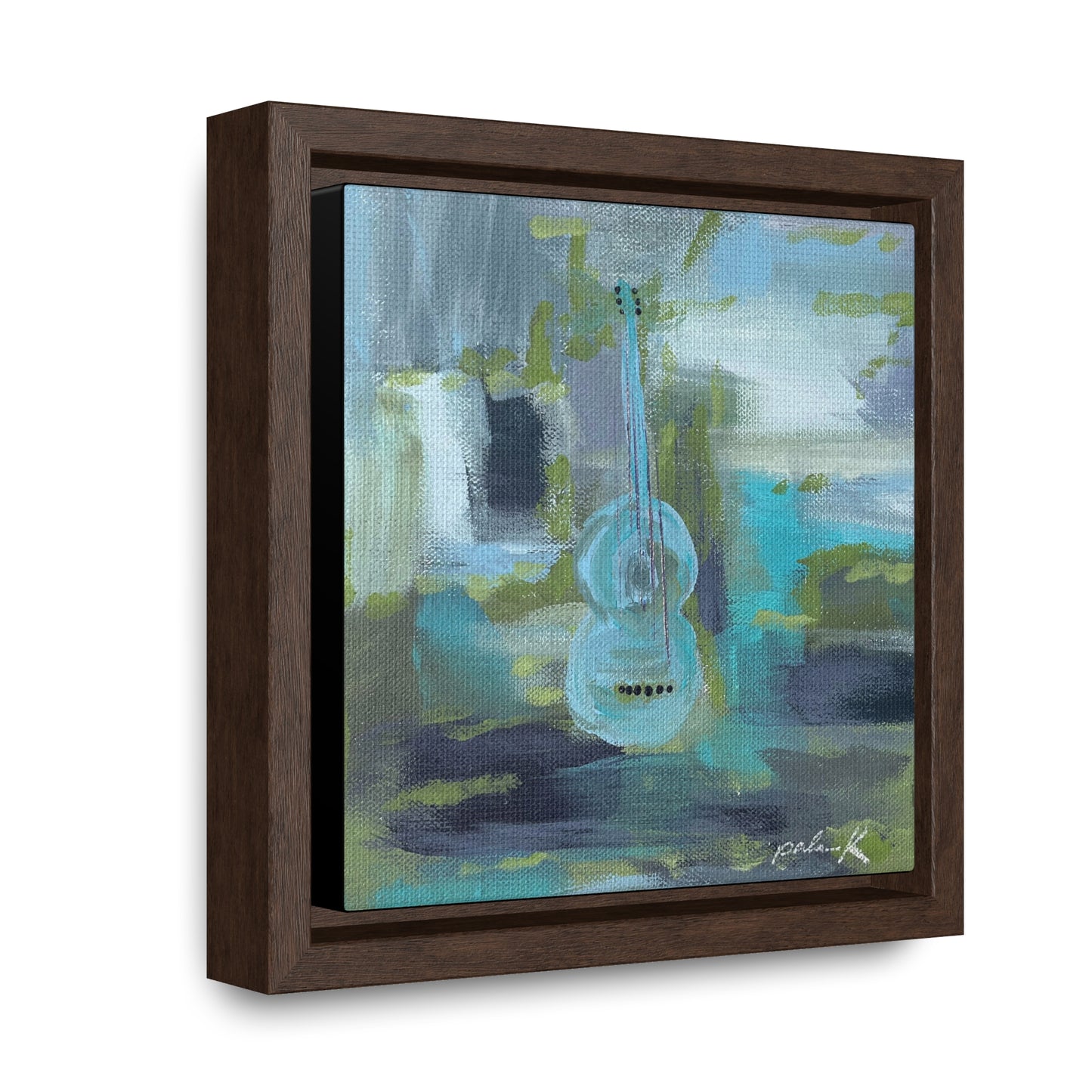 Gallery Canvas Wrap PRINT with solid wood float frame - "Angel in Blue Jeans" - (FCP-ABJ)