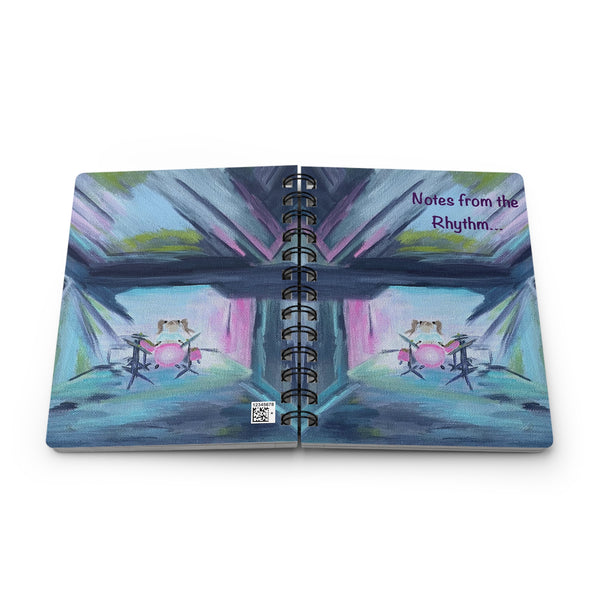 Spiral Bound Notebook: Notes from the Rhythm - Drummer at her kit